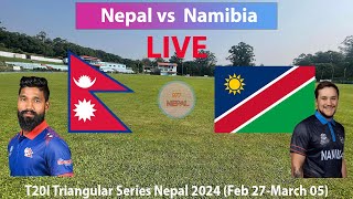 🔴LIVE Nepal vs Namibia T20I Cricket Triangular Series 2024 Match Live  Match 4 NEP vs NAM [upl. by Most]