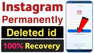 instagram permanently delete account recovery  how to recover deleted instagram account 2024 [upl. by Ennahtebazile]