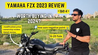 Yamaha FZX 2023 First Detail Review  Modification price revealed  Great road presence  Hindi [upl. by Aundrea]