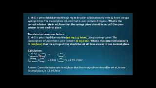 Ep 98 PreReg Practice Question 8 Infusion Calculations Pharmacology [upl. by Hcire643]