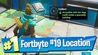 Fortnite Fortbyte 19 Location  Accessible with the Vega outfit inside a Spaceship building [upl. by Ataymik]