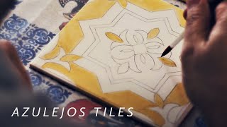 Painting Traditional Azulejos Tiles in Portugal [upl. by Jaf]