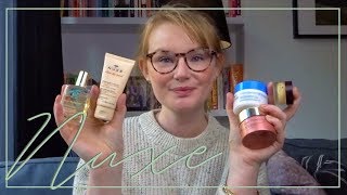 NUXE SKINCARE PRODUCT REVIEW 2020  Rebecca Sophie [upl. by Tebor189]