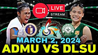 ATENEO VS LA SALLE 🔴LIVE NOW  MARCH 02 2024  UAAP SEASON 86 WOMENS VOLLEYBALL [upl. by Esylle]