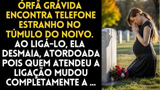 ÓRFÃ GRÁVIDA ENCONTRA TELEFONE ESTRANHO NO TÚMULO DO NOIVO AO LIGÁLOHISTÓRIAS EMOCIONANTES [upl. by Hagai]