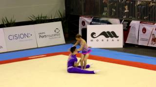 Gymnastics FIG Acro World Cup Maia 2014 MxP Combined GBR [upl. by Adlecirg]