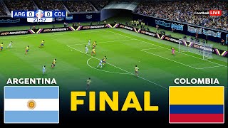 ARGENTINA vs COLOMBIA  FINAL Copa America 2024  Full Match All Goals  Realistic PES Gameplay [upl. by Eintirb]