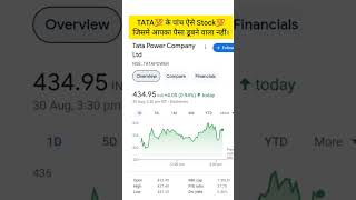 stock📈TATA s Five Best Stock📈best investment stockmarket [upl. by Attekahs]