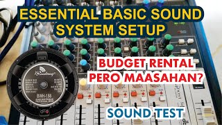 Essential Sound System Equipment Setup  Maasahan Ba [upl. by Mccollum152]