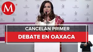 Cancelan primer debate de candidatos a gubernatura de Oaxaca por falta de quórum [upl. by Gnouhc]