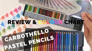 Pastel Pencils 💁Stabilo Carbothello Review amp Color ChartFirst Impressions [upl. by Aicilana]