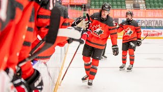 Highlights from Canada vs Switzerland in 2024 IIHF World Junior Championship pretournament action [upl. by Llennod]