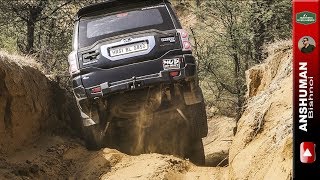 Scorpio 4wd Duster AWD Fortuner Endeavour Gypsy Going down through deep ruts June 2017 [upl. by Imyaj]