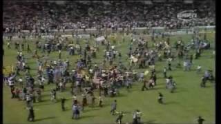 England 12 Scotland International 1977 Wembley pitch invasion [upl. by Aronek]