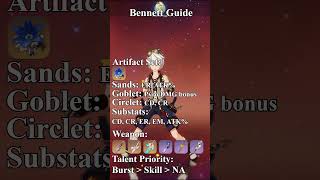 Bennett Build Guide genshinguide genshinimpact bennett [upl. by Sapowith]