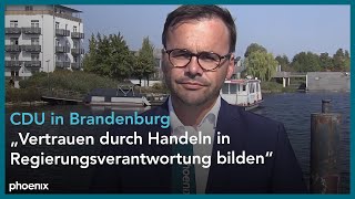 Jan Redmann CDUSpitzenkandidat für die Landtagswahlen in Brandenburg  180924 [upl. by Llednew]