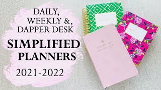 SIMPLIFIED PLANNERS  DAILY  DAPPER DESK  WEEKLY  ACCESSORIES [upl. by Dian]