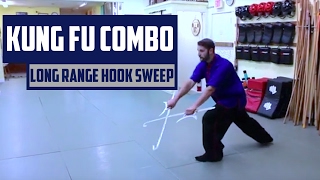 Kung Fu Combo  Hookswords Swinging Long Range Sweep [upl. by Zendah188]