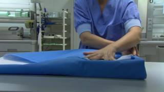 How to Fold Sterilisation Wrap Envelope Method [upl. by Milurd746]