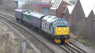 37901 93001 Peartree 8th January 2024 6Q42 Worksop Crewe 93001s first trip by rail [upl. by Anelet182]