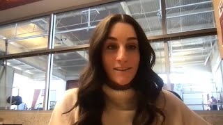 Jordyn Wieber previews Metroplex Challenge and TWU Quad Meet [upl. by Porcia989]