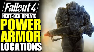 Fallout 4  ALL POWER ARMOR LOCATIONS T45 T51 Raider T60 amp X01 FO4 Power Armor Locations [upl. by Kynthia]