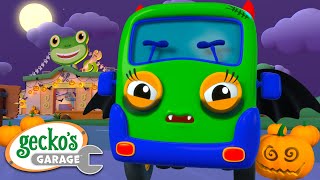 Baby Truck Halloween  Geckos Garage  Trucks For Children  Cartoon For Kids  Baby Bus Videos [upl. by Byrom]