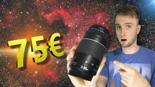 Astrofotografie mit einem 75€ Objektiv Canon EF 75300mm f456 III [upl. by Trainor]