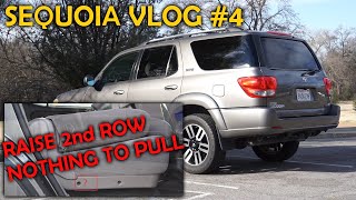 1st Gen Toyota Sequoia FOLD UP 2ND ROW SEAT WITHOUT TUMBLE PULL VLOG 4 [upl. by Wilkey]