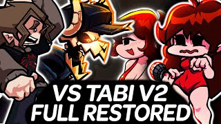 VS Tabi V2 Unofficial Restored Build FULL Gameplay All Unused Love Week Content [upl. by Nnyltak]