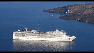 MSC Divina in Santorini Caldera [upl. by Fusco77]