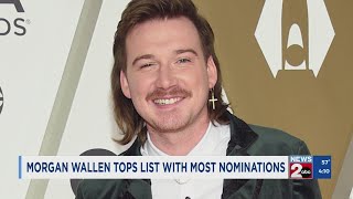 Morgan Wallen tops list with most CMA Awards nominations [upl. by Hanzelin]