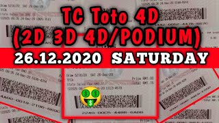 TOTO 4D 26122020 SABTU  TEST CARD TC [upl. by Charley67]