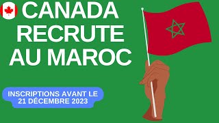 Canada embauche au Maroc  Trouvez du travail en février 2024 🇨🇦🇲🇦🤩 [upl. by Hazrit]