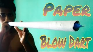 How To Make A Paper Blow Dart Gun With Darts [upl. by Ennaeiluj147]