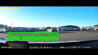 Actual Sat Nav on real Driving test Widnes [upl. by Rawley]