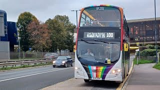 Ride on Metrobus Volvo B9TL Gemini 2  6931 BJ11 XHA  Route 100 [upl. by Staley]