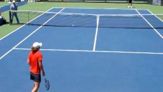 Sam Stosur practices her serve at Stanford 73010 2 [upl. by Eiznik]