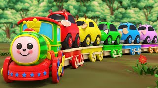 Cocomelon Color TRAIN The Wheels on The Bus  More Nursery Rhymes amp Kids Songs [upl. by Itoc]