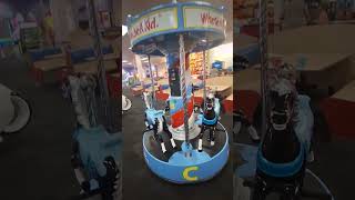 Jolly Roger Gallopers Carousel kiddie ride at chuck e cheese [upl. by Collen758]