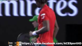 Raonic vs Monfils Australian Open 2016 [upl. by Nazarius]