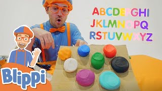 Blippi Learns Colors amp Letters For Kids With Clay  Educational Videos For Kids [upl. by Howland]