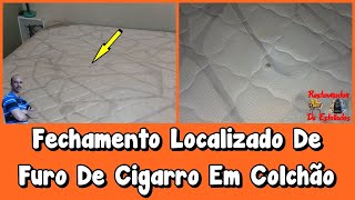 Colchão Com Um Furo De Cigarro Restaurado Isso Foi Um Conserto Localizado [upl. by Aztiray]