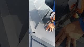 Ridge Cover Technique reels shortvideo viralvideo diy roofing [upl. by Elleron]