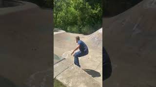 Eureka springs has a skatepark in the woods arkansas skateboarding dropin 5050 [upl. by Anurb156]