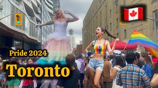 4 K 🇨🇦 Pride 2024 🌈 Toronto LGBTQ2 community celebrates in Canada 🇨🇦 [upl. by Chaworth]