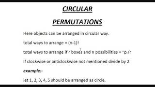 Circular permutations [upl. by Akcir]