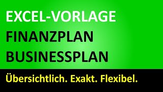 ExcelVorlage FinanzplanBusinessplan [upl. by Adner343]