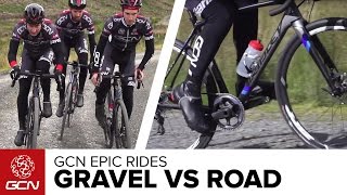 Gravel Bike vs Road Bike  Whats The Difference GCNs Epic Gravel Ride [upl. by Monney]