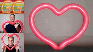 como hacer corazones con globos largos paso a paso 💖 globoflexia  corazones con globos  gustavo gg [upl. by Rosie]